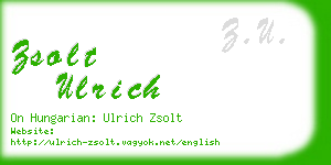 zsolt ulrich business card